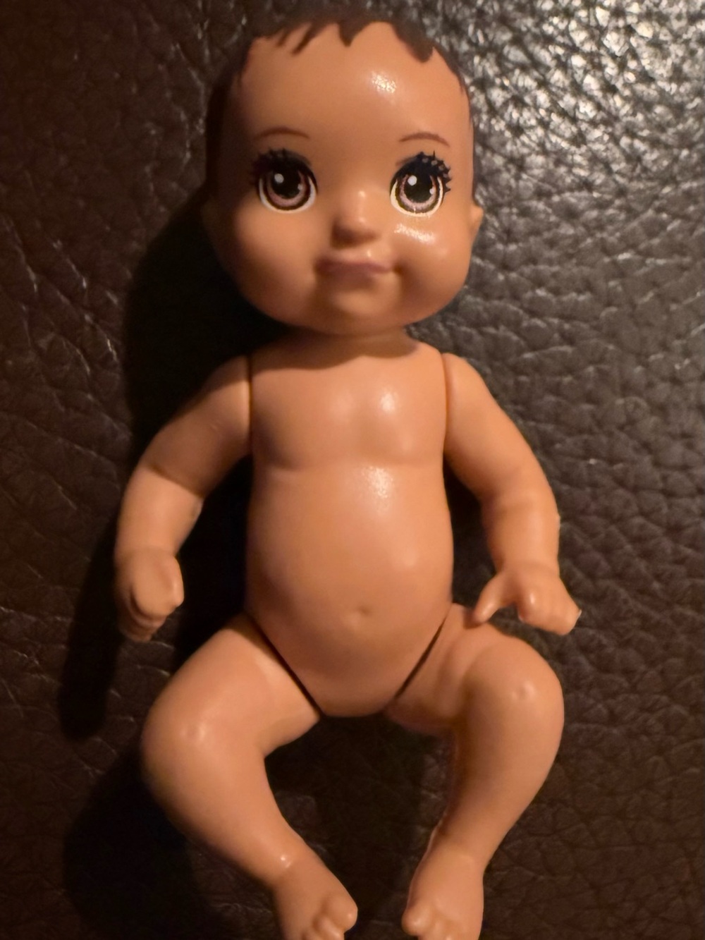 Mattel Barbie Doll Baby Newborn 2.5" Mini Movable Boy Girl Vintage Brunette